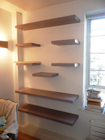 custom house corner glass shelves
