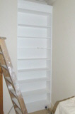 fitted alcove bookcase